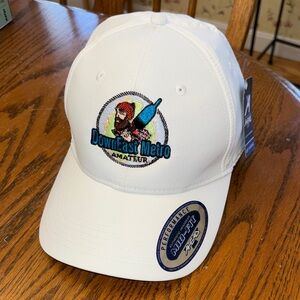 DownEast White Cap with Embroidered Design